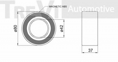 TREVI AUTOMOTIVE wb1669 -  Комплект подшипника ступицы колеса